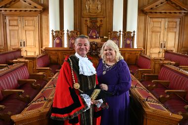 South Tyneside’s new Mayor and Mayoress, Councillor Jay Potts and Audrey Huntley.